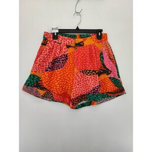 Vibrant Patterned Women's Shorts - Pink & Orange